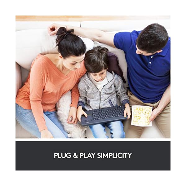 Logitech-K400-Plus-Wireless-Livingroom-Keyboard-with-Touchpad-for-Home-Theatre-PC-Connected-to-TV-Customizable-Multi-Media-Keys-Windows-Android-LaptopTablet-QWERTY-UK-Layout-Black Logitech K400 Plus Wireless Touch TV Keyboard With Easy Media Control and Built-in Touchpad, HTPC Keyboard for PC…