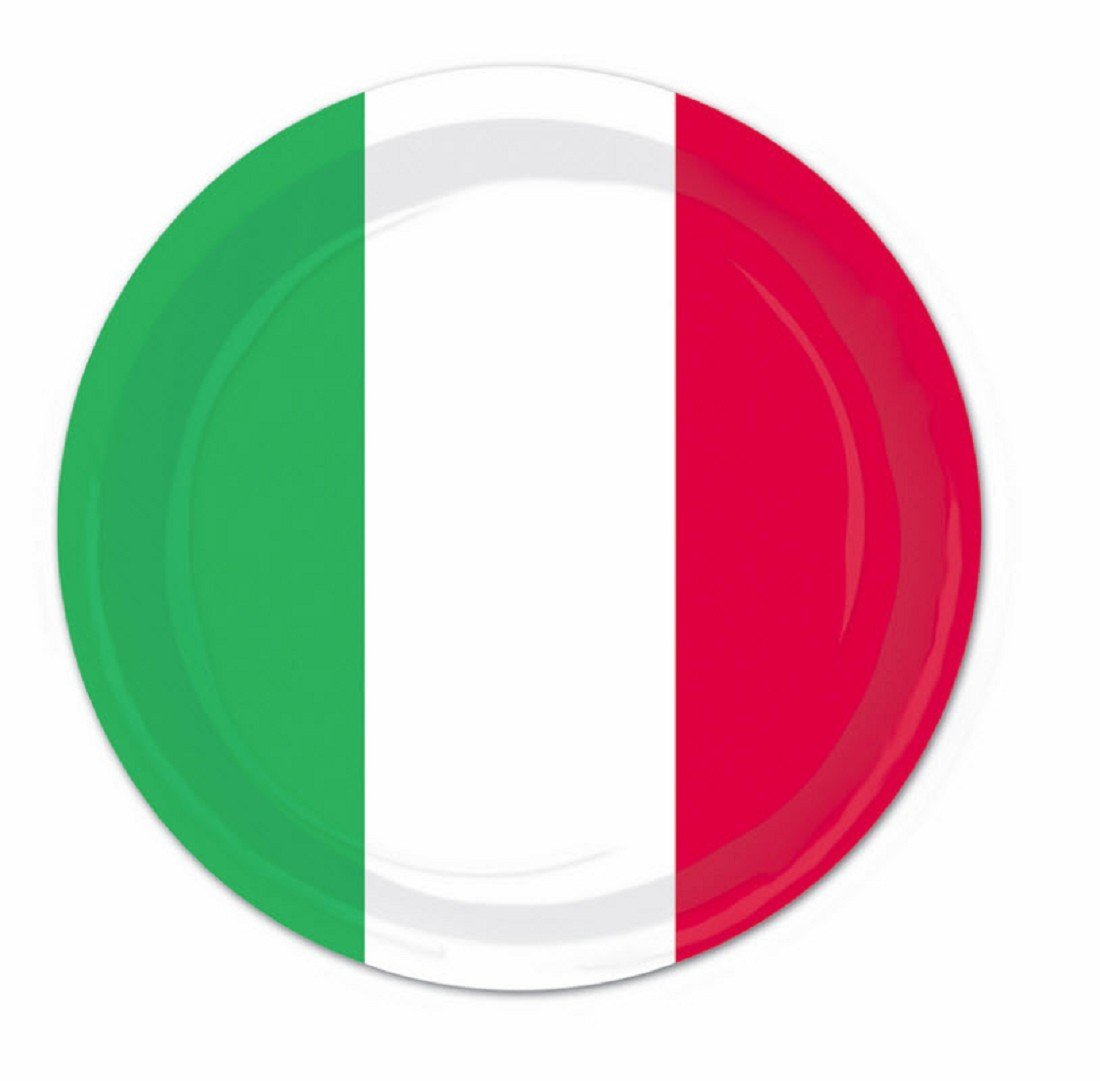 Beistle Red, White & Green Plates (8/Pkg)