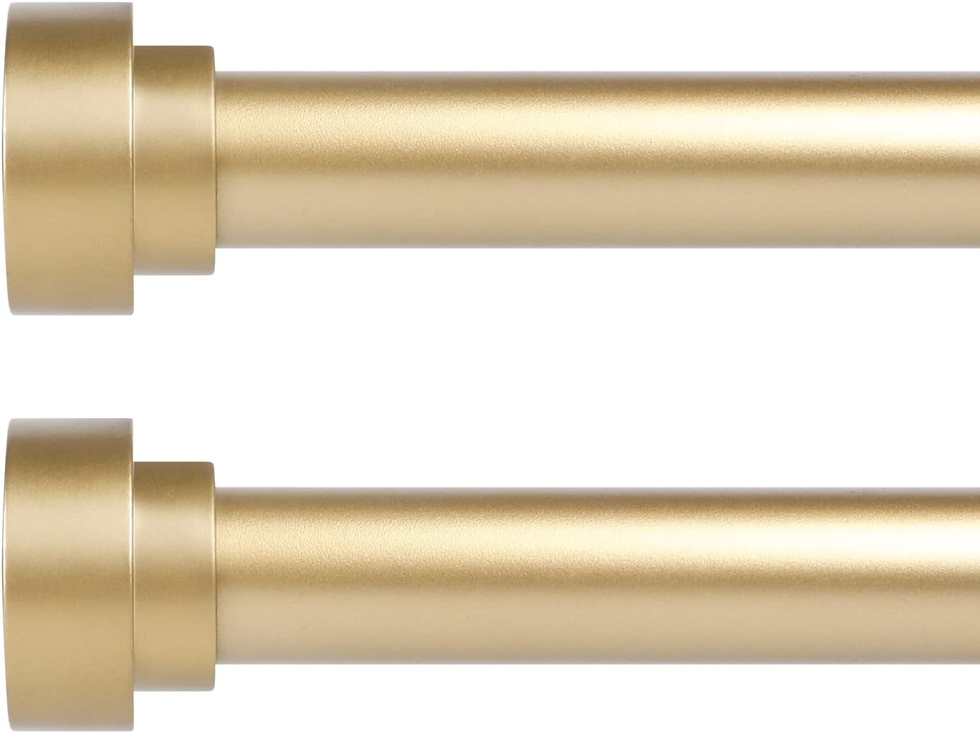 Window Treatment Hardware - Gold Curtain Rods for Windows 28 to 48 Inch(2.3-4Ft)2 Pack,1 Inch Diameter Heavy Duty Curtain Rods,Ceiling & Wall Mount Window Rods Set, Modern Telescoping Drapery Rods for Indoor&Outdoor