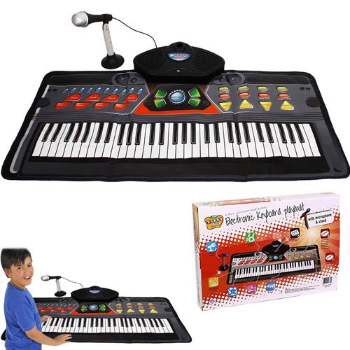 Kids Piano Electronic Keyboard Playmat - 61 Keys + 36 Function Modes Electronic Keyboard Playmat With Mike and Stand