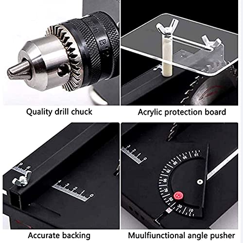 ZHJIUXING HO Tischkreissäge Mini, Schutzhaube Kreissäge Kraftvoll Tischschleiffunktion Leicht Zu Tragen Winkelschnitt… – Bild 7