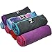 Yoga Mate Soft, Sweat Absorbent, Non-Slip Bikram Yoga Mat Size Towel, Blue, Light Blue Trim