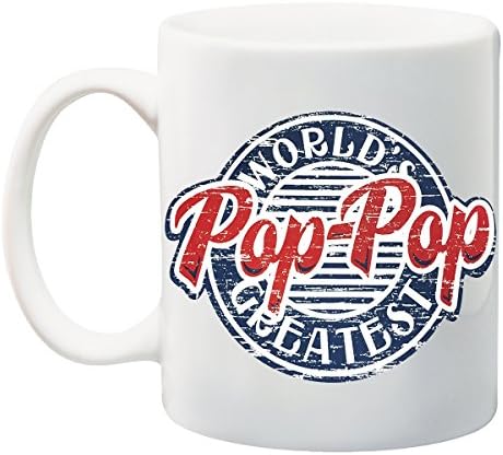 Fresh Tees Father's Day Gift World's Greatest Pop-pop Coffee Mug Tea Cup Funny Coffee Mugs Birthday Gifts