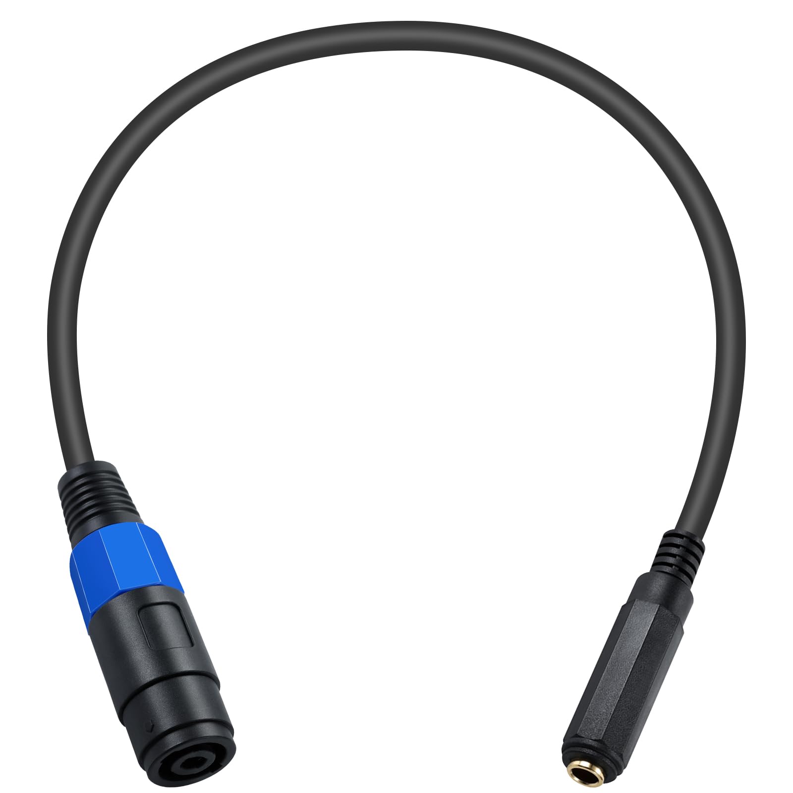 Maxhood Speakon Female to 1/4 Speaker Cable, 1.5ft Speakon to 1/4 TRS Cable, 22AWG Speakon Female Connector to 1/4 TRS Female Audio Speaker Cable for Heavy Duty Cord Amplifier/Mixer