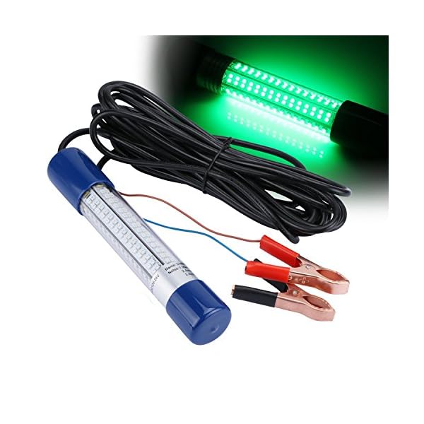 YueYueZou-Underwater-Fishing-Light-12V8W1000-Lumens-Fish-Bait-LightFish-Lure-with-Battery-Clip