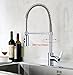 TimeArrow TAF852R-CP01 Modern Commercial Chrome Pull Down Sprayer Kitchen Faucet, Single Handle Kitchen Sink Faucet With Deck Plate