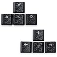 Texture Tactility Backlit Gaming Keycaps Replacement for GL Tactile Switch Logit G813/G815/G913/G915 TKL RGB Mechanical Keyboard Keycaps(WASD Keycaps+Arrow Keys)