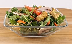 MinWill Brands Fiore Square Glass Salad Bowls with