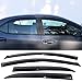 Window Visor fits 2014-2017 Toyota Corolla | Mu Style Acrylic Smoke Tinted & Semi-transparent Sun Rain Shade Guard Wind Vent Air Deflector by IKON MOTORSPORTS | 2015 2016