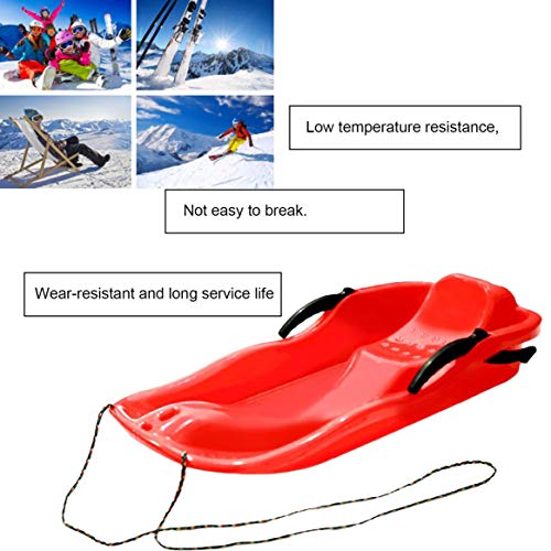 Lamica Outdoor Sports Plastic Skiing Boards Sled Luge Snow Grass Sand Board Ski Pad Snowboard with Rope for Double People