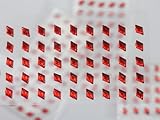 6x4mm Red LQ17 Stick On Diamond Gems For Cards And Invitations - 50/SHT