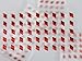 6x4mm Red LQ17 Stick On Diamond Gems For Cards And Invitations - 50/SHT