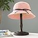MyGift 13-Inch Dome Shaped Hat Rack Stand and Wig Display Holder in Antique Brown Wood Finish