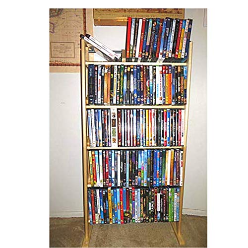 Multimedia Storage Tower Holder Universal DVD CD Blu-Ray 5-Tier Media Unit Modern Multipurpose Organizer Slim Stand & eBook