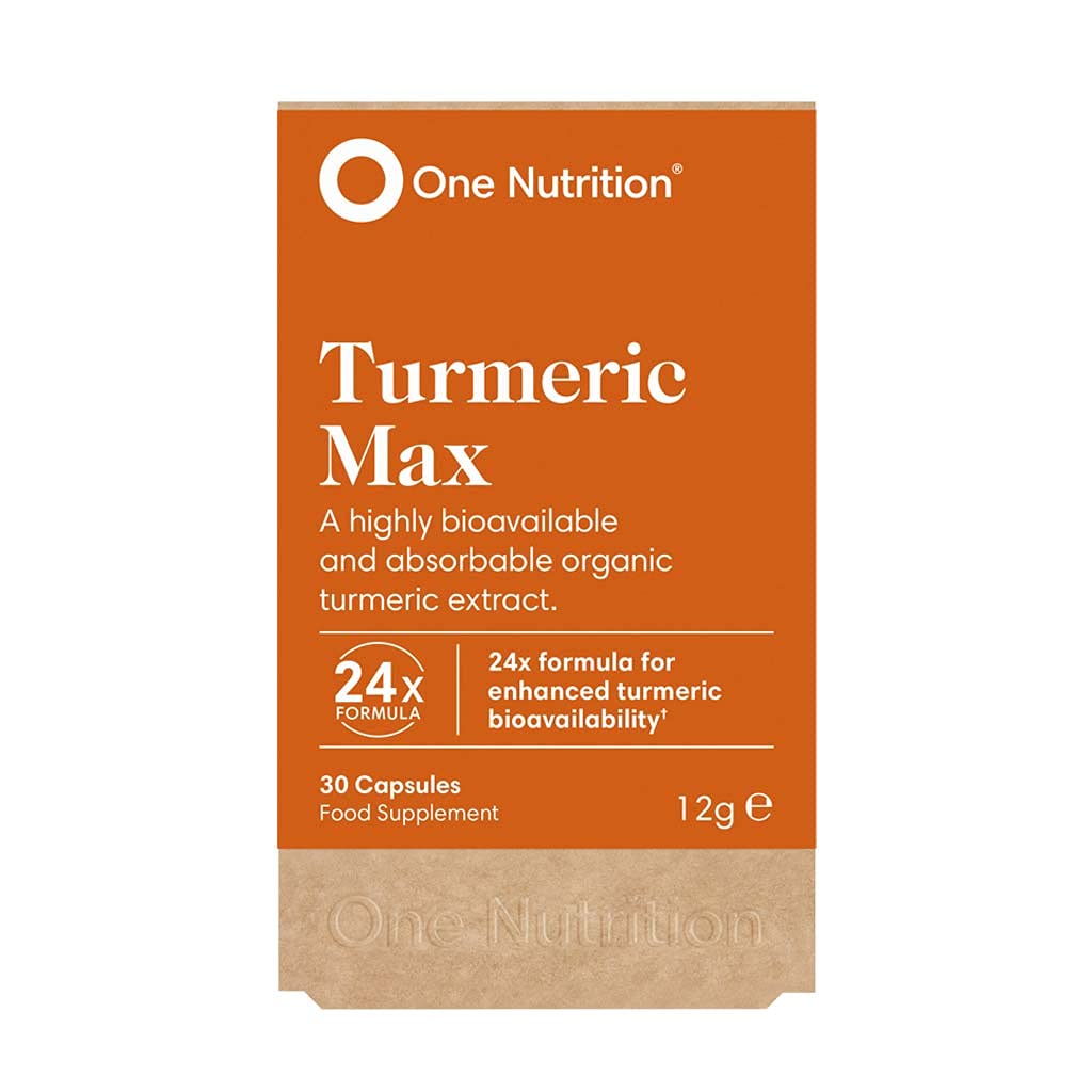 One Nutrition Turmeric Max - Organic Turmipure Gold - Purest, Most Traceable Extract - Easy Absorption vs Standard Turmeric - One a Day - 30 Capsules