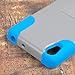 Sony Xperia Z3V Case, MPERO IMPACT X Series Dual Layered Tough Durable Shock Absorbing Silicone Polycarbonate Hybrid Kickstand Case for Xperia Z3V [Perfect Fit & Precise Port Cut Outs] - Blue / Gray