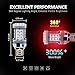 Antline Extremely Bright 921 906 W16W 912 T15 24-SMD 3030 Chipsets 1600 Lumens LED Bulb Replacement Brillant Red for Car Center High Mount Stop Third/3rd Brake Lights (Pack of 2)
