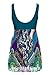 Wantdo Women's Elegant Push Up Skirted Bottom Swimsuit, BlackishGreen, US 12