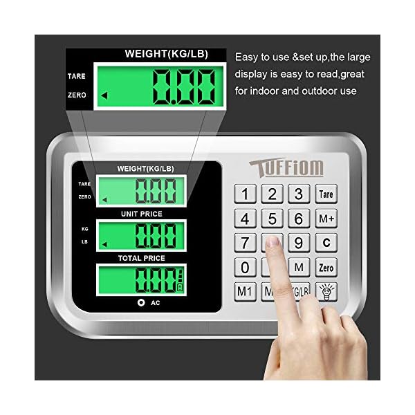 Báscula Balanza Digital 300 kg Pantalla LCD acero inoxidable - Imagen 4