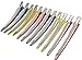 ALLMILL 12pcs Transparent Sectioning Plastic& Metal Duckbill Clips Hairdressing Salon Hair Grip DIY Hair-Styling Accessories Hair Clips, Non-slip Hair Barrettes for Women, Girls and Hairdresser