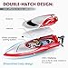 Lictin Remote Control Boat-Kids RC Boat 2.4GHz High Speed RC Boat Electric Racing Boat with 2 Batteries The Sailing Time up to 14min for Kids