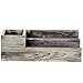 MyGift Rustic Torched Wood Desktop Pencil Cup/Pen Caddy and 2 Slot Letter Sorter Office Accessory Organizer Station