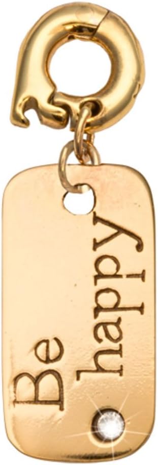 Nikki Lissoni Gold Plated "Be Happy Dangle Charm " D1141GM