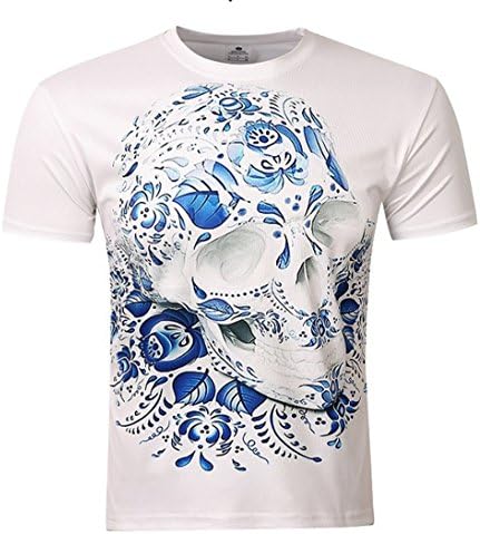 GARQEN Fashion Harajuku Men/Women T-Shirt 3D Print The Skull Hip Hop T Shirt Summer Tops Tees