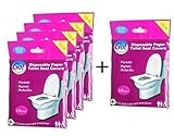 GoHygiene: Travel Pack of 4 Packs (40-Count) + 1 Free Pack (10-Count) ! - Disposable Toilet Seat Covers - New!