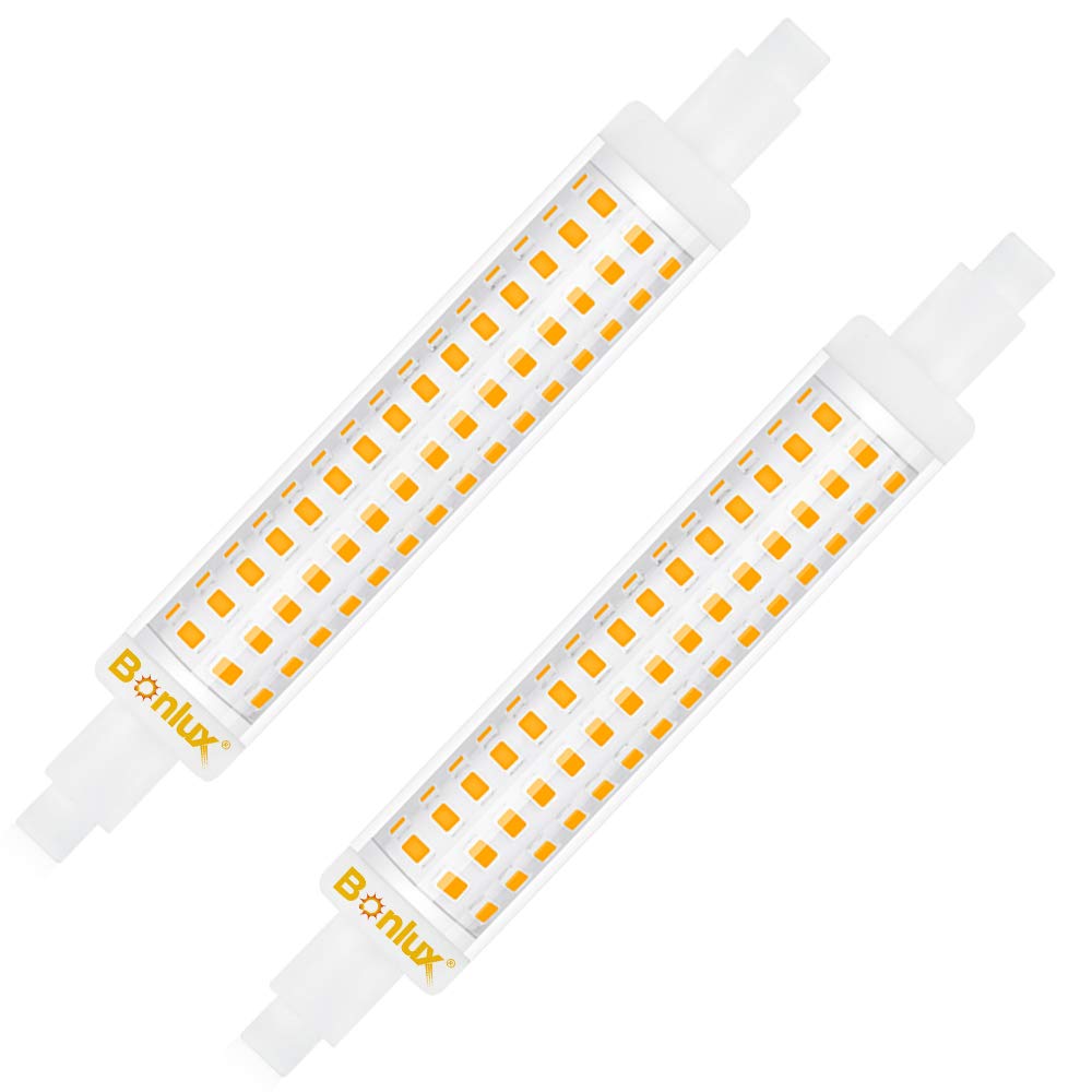 Bonlux R7s LED Light Bulb 118 mm 15 W Warm White Light Bulb 3000 K J118 Double Base Linear Tube Light 360° Beam Angle s 150 W Halogen Rod Lamp 220-240 V (Pack of 2, Not Dimmable)