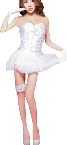 Amazon Dokidoki フリフリ アイドル系 コスチューム 白 ホワイト ワンピース ｔバック等 ３点セット 可愛い コスプレ 衣装 イベント ライブ ダンス ハロウィン コスプレ 仮装 通販