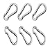 Hraindrop 3 Inch Stainless Steel Spring Snap Hook Carabiner, Set of 6