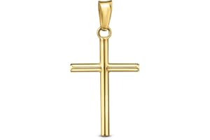 Amberta Allure Unisex 9ct Yellow Gold Cross Pendant