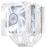 DeepCool NEPTWIN white version CPU Cooler 6 Heat pipes Twin-tower Heatsink Dual 120mm white LED Fans (NEPTWIN WHITE), AM4 Compatible