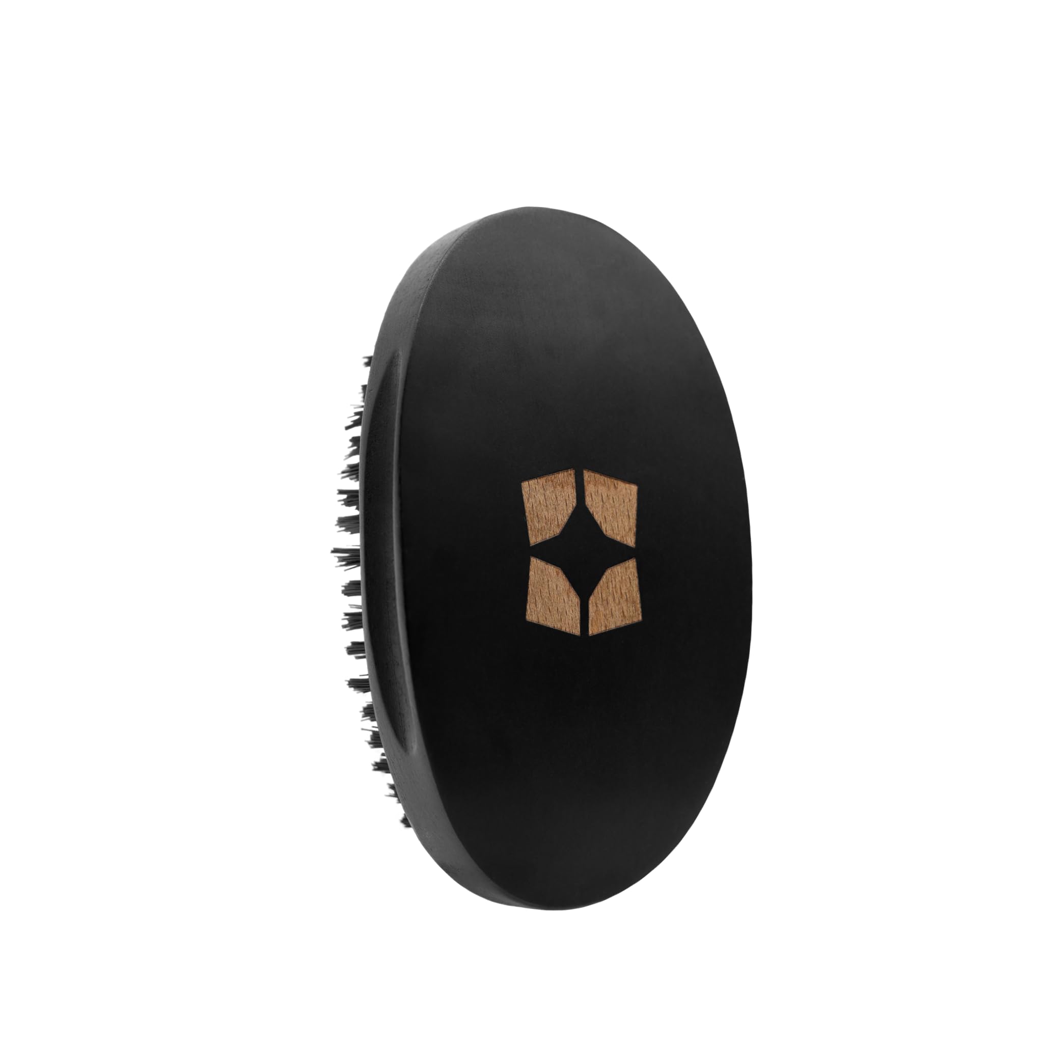 SHYNE Hard Curved Hairbrush | 360 Wave Brush with Reinforced Hard Nylon Bristles | Perfect for Waves and Beards | Everyday Grooming Men’s Brush | Compact & Pocket-Friendly | Black Owned Beauty