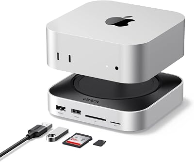 Docking Station Hub USB C y Soporte para Mac Mini M4 et M4 Pro