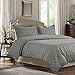Bedsure Duvet Cover Set with Zipper Closure-Grey Diamond Pattern, Full/Queen (86