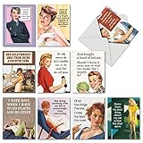 10 Funny 'Hot Mess' Birthday Notecards w/ Envelope - Assorted Greeting Cards Featuring Hilarious Quotes About Forgetting and Losing Things, Great for Sisters, Mothers, Friends 4 x 5.12 Inch M6622BDG
