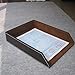 KINGFOM Letter Tray, PU Leather Paper Organizer Tray for Desk, Paper Organizer Storage Holder for Office Home or School A4 Size Brown