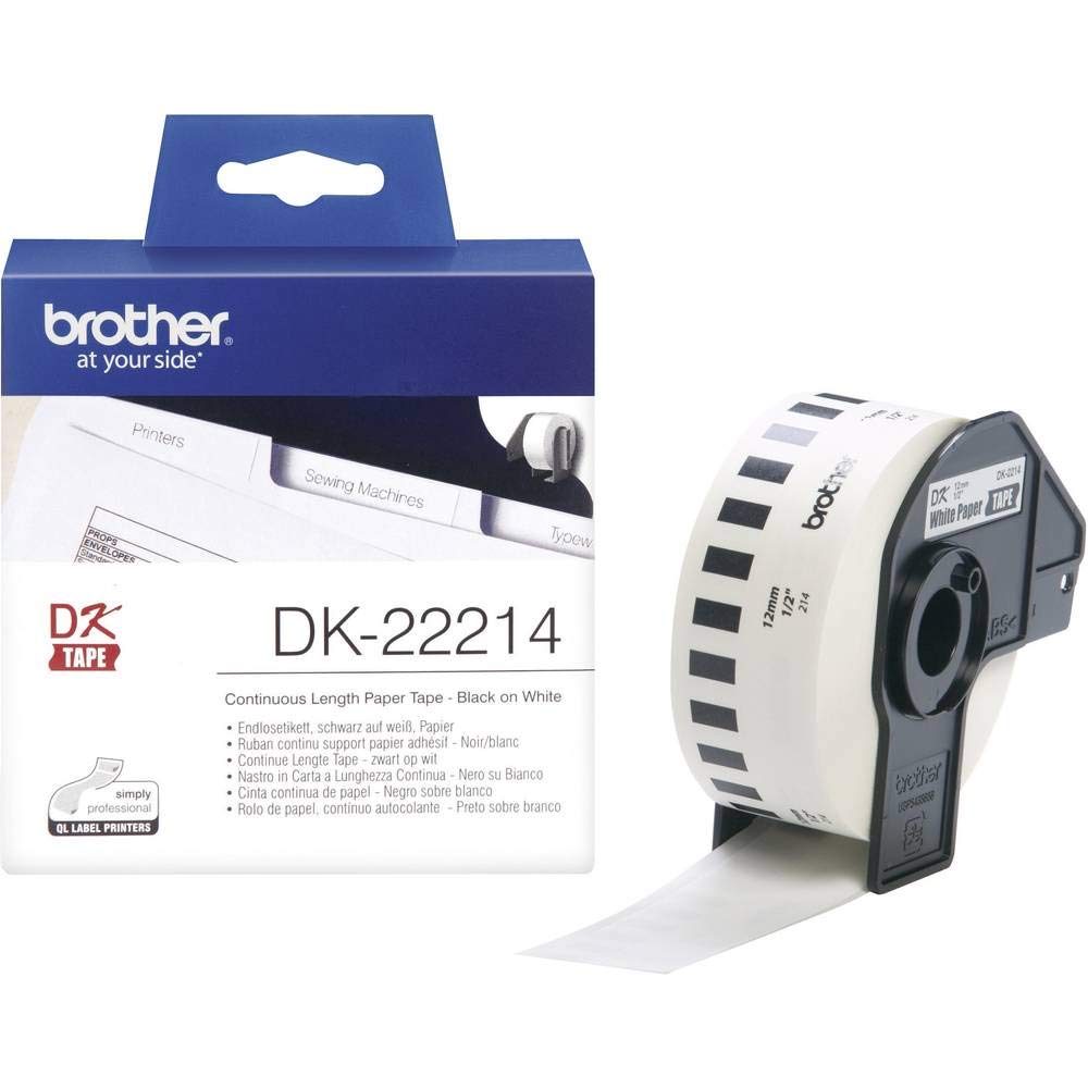 Brother DK-22214 - White - Roll (1.2 cm x 30.5 m) thermal paper - for Brother QL-1050, 1060, 500, 550, 560, 570, 580, 600, 650, 700, 710, 720, 820