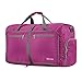 Gonex 60L Packable Travel Duffle Bag Foldable Duffel Bags for Luggage Gym Sports Camping Travelling Cycling Storage Shopping Water & Tear Resistant Rose Red