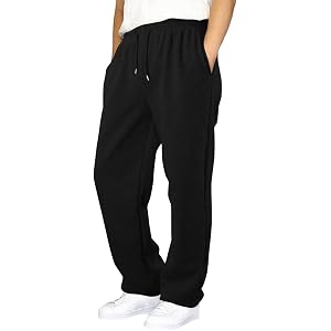 Ayolanni Boys Sweatpants with Pockets Straight Leg Elastic Waist Open Bottom Athletic Sweat Pant Casual School Uniform Pants