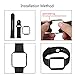 Fitbit Blaze Bands 3 in 1 Watch Wristband Strap Soft Silicone Replacement Protective Case Frame with Screen Protector Smart Fitness Watch Bracelet for Men Women Black