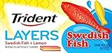 Trident Layers Swedish Fish Berry and Lemon Flavored Chewing Gum 14 Pieces Per Package (case of 12)