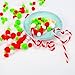 Coobey 1000 Pieces Christmas Pompoms Assorted Size and Color Pom Poms with 100 Pieces Striped Chenille Stems Pipe Cleaners for Craft Supplies (Christmas Color)