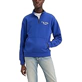 Levi's mens Relaxed Graphic 1/4 Zip Pocket Hoodie
