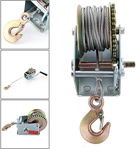 SoB 600lbs Hand Winch Boat Winch - Hand Crank Winch with 8m (26ft) Strap Manual Winches - Two-Way Adjustable Boat Trailer Winch - Corrosion Resistant Towing Winches - Image 4