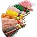 PAMIR TONG 21pcs/lot 2.5cm(1'') Mini Tassels Tiny Short Silk Tassels DIY Craft Supplies Jewelry Tassels Chunky Tassel GD21ST137