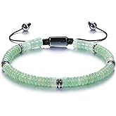 Jovivi Healing Crystal Bracelet for Men Hematite Black Obsidian Tiger Eye Gemstone Beaded Bracelets Adjustable Protection Crystals Natural Stone Beads Bracelet for Men Women Anxiety Relief