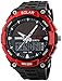 Fanmis Men's Solar Powered Casual Quartz Watch Digital & Analog Multifunctional Sports Watch Red